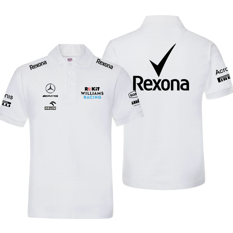 Polo Mercedes AMG et ORLEN Williams Racing Rexona Homme Coton Manche Courte